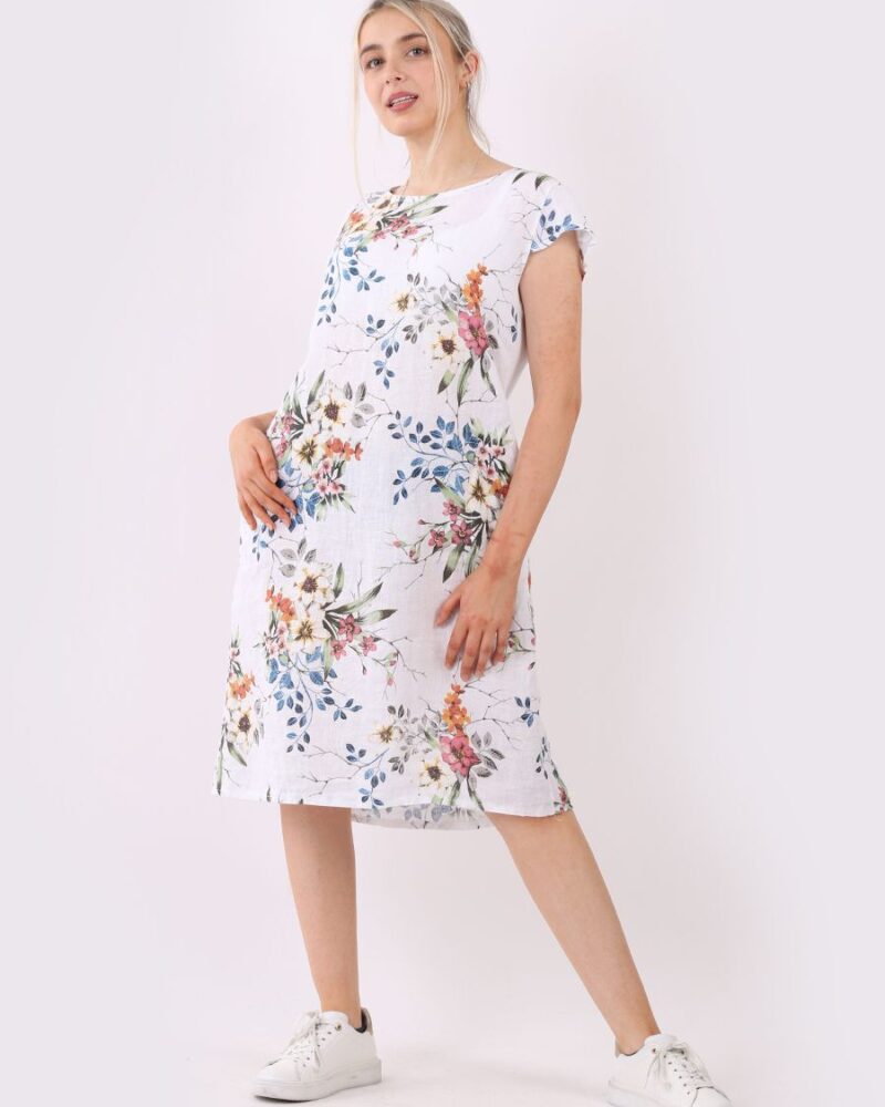 White sleeveless dress