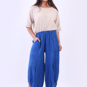 Wide leg lantern pants